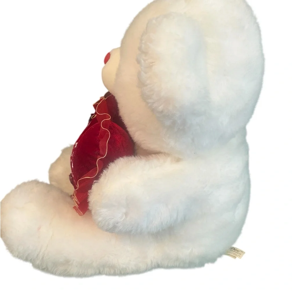 DanDee White Teddy Bear Sweetheart Plush 2008 Valentine’s Day 21” - Picture 5 of 12
